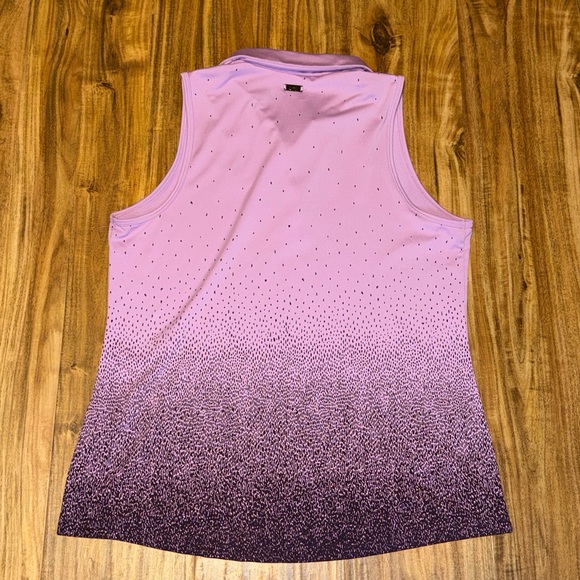 Under armour womens large tank purple ombre embroider Kapalua golf Hawaii nwot - Picture 5 of 8